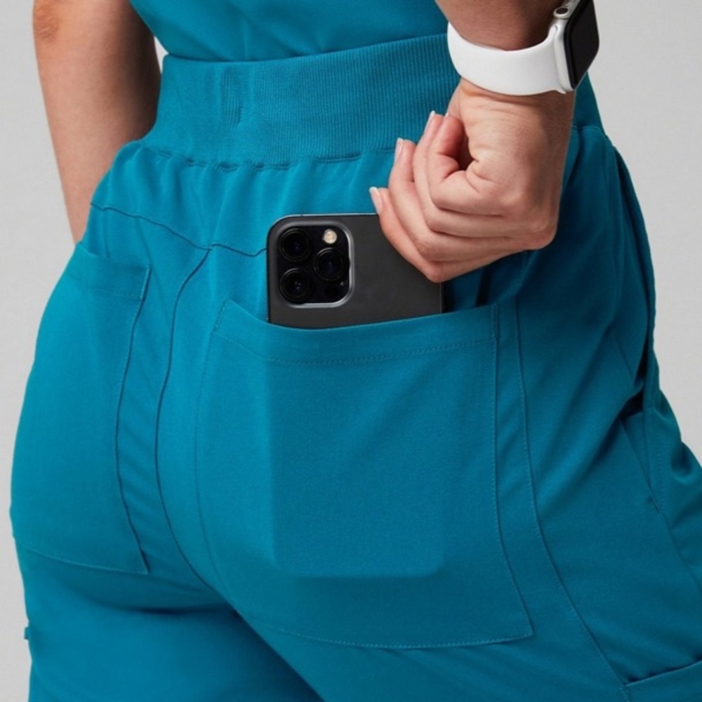 NWT Fabletics On Call Scrub Jogger Caribbean Blue S Reg E76 - Picture 4 of 6